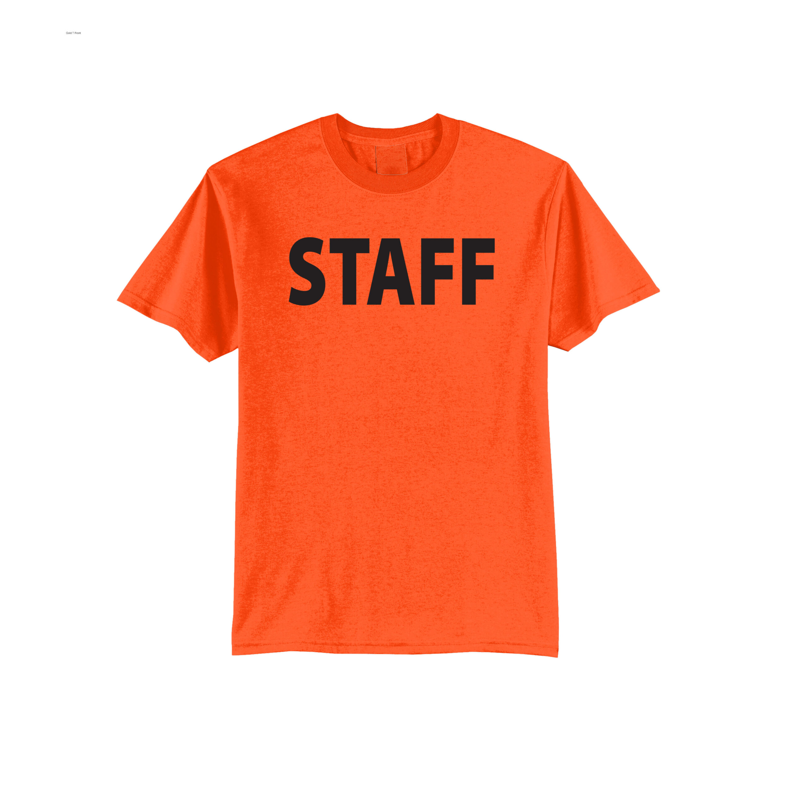 staff t shirt orange front
