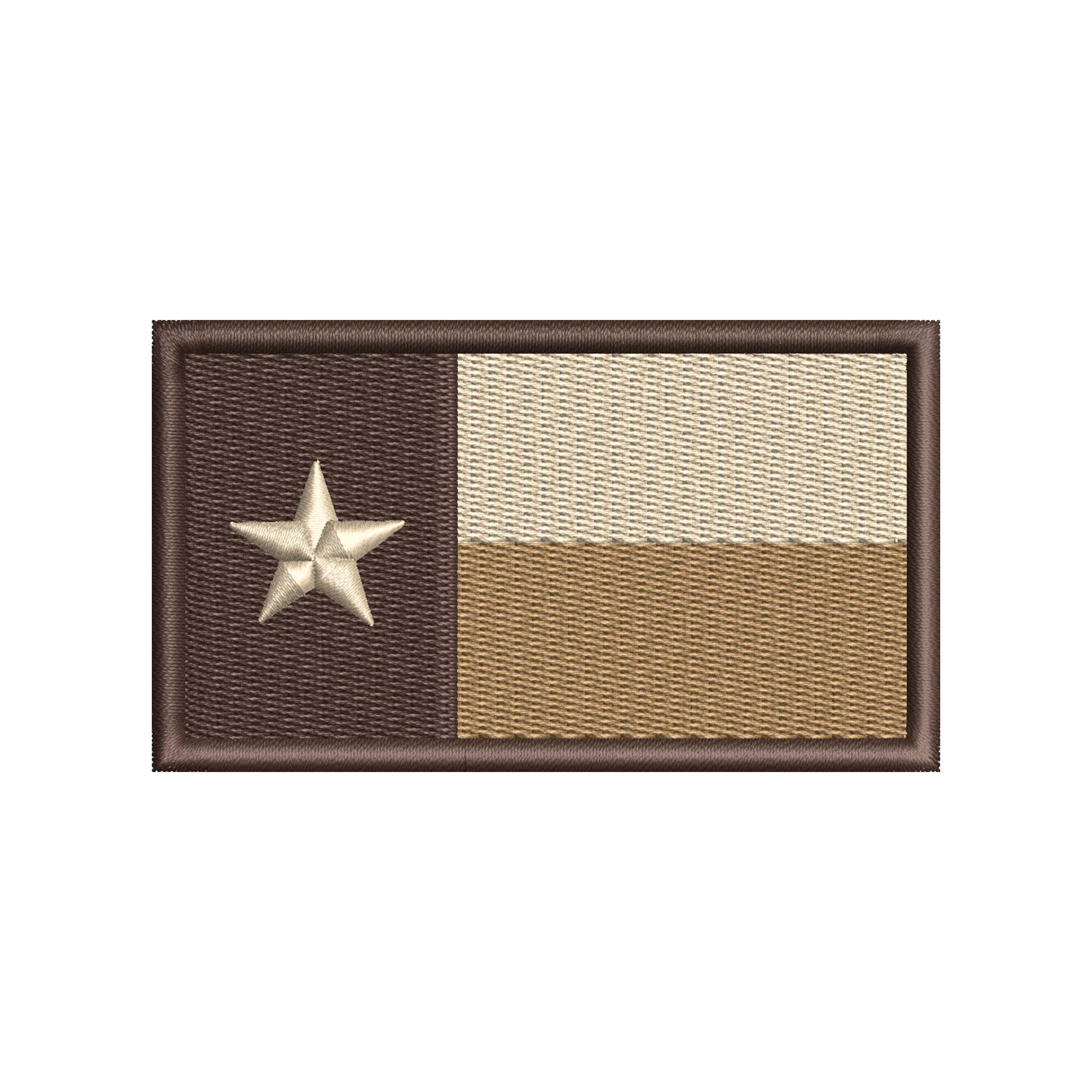 Brown Texas Flag Patch