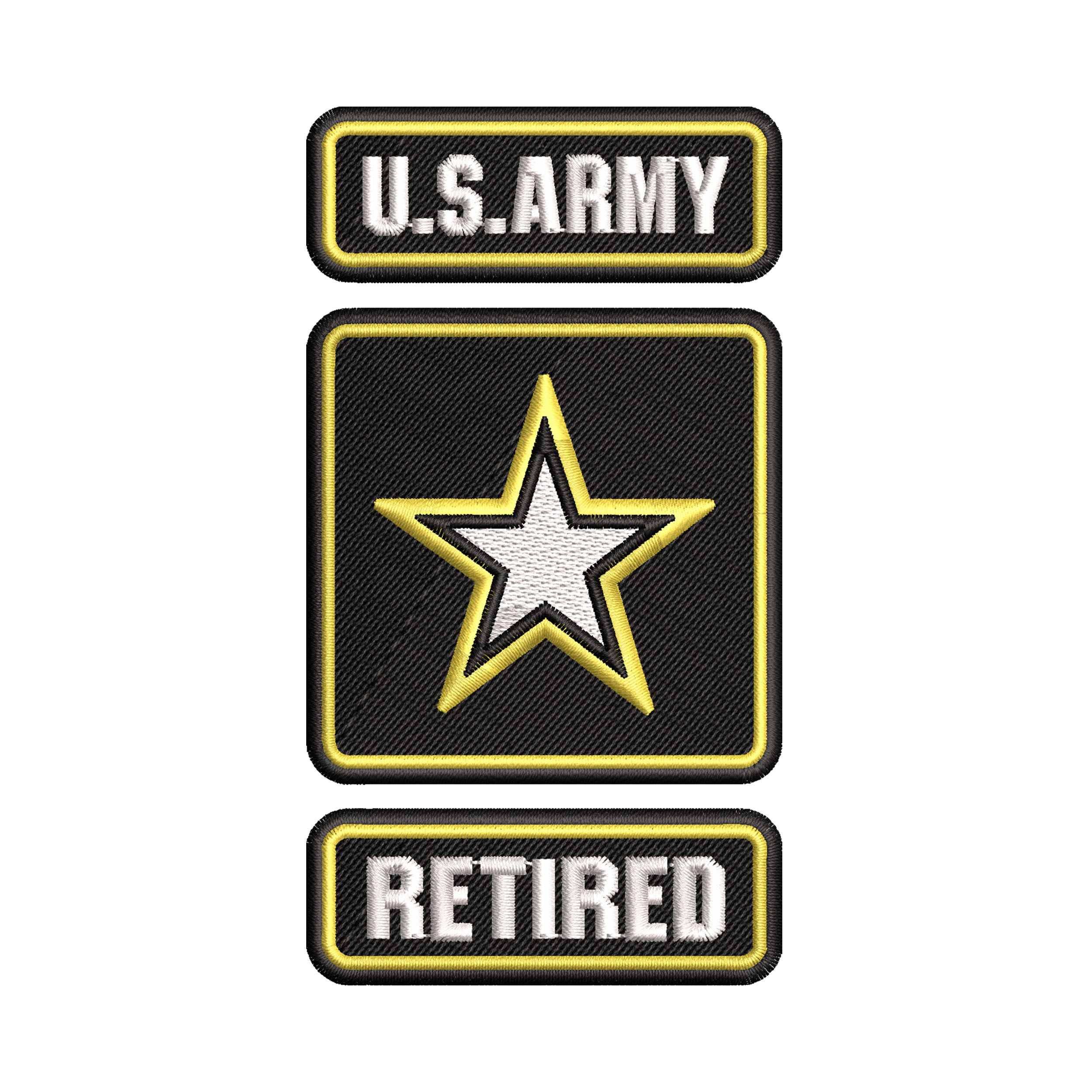 army retired star patch