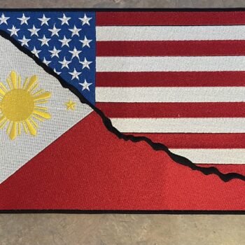 Embroidered flag patch