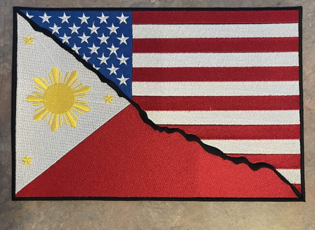 Embroidered flag patch