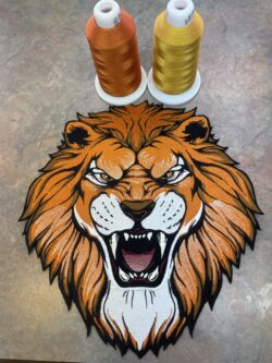 lion embroidered patch
