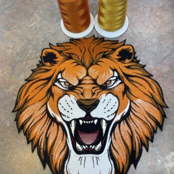 lion embroidered patch