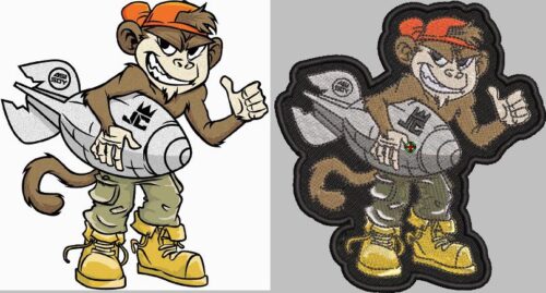 Custom Patch before and after