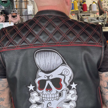 rocking skull patch
