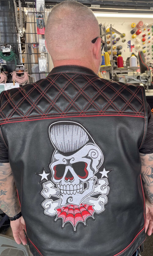 rocking skull patch